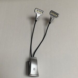 Silver Dual-Head LED Clip Light